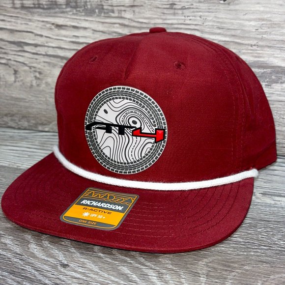 GMC AT4 Topo 3D Classic Rope Hat- Cardinal/ White - Picture 3 of 4